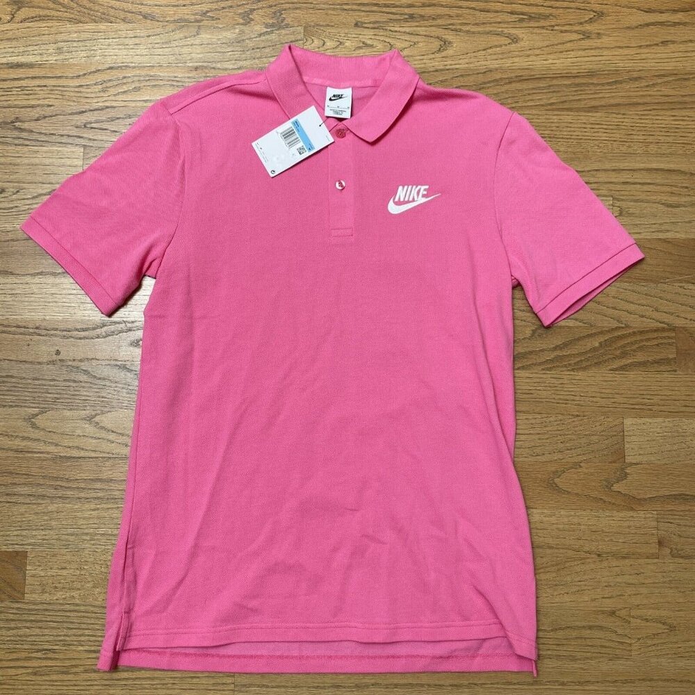 Nike Sportswear Athletic Pink Polo Short Sleeve Golf Tennis Mens Sz Medium